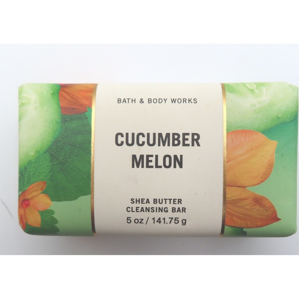 Bath & Body Works Cucumber Melon Shea Butter Cleansing Bar Soap 5 oz New